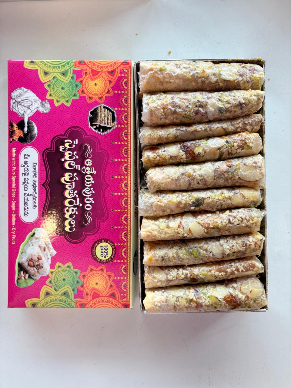 Special Bellam Dry Fruit Putharekulu